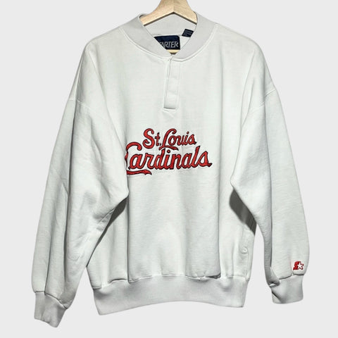 Vintage 1990s Starter St. Louis Cardinals White MLB Baseball Sweatshirt XL - Laundry PDX