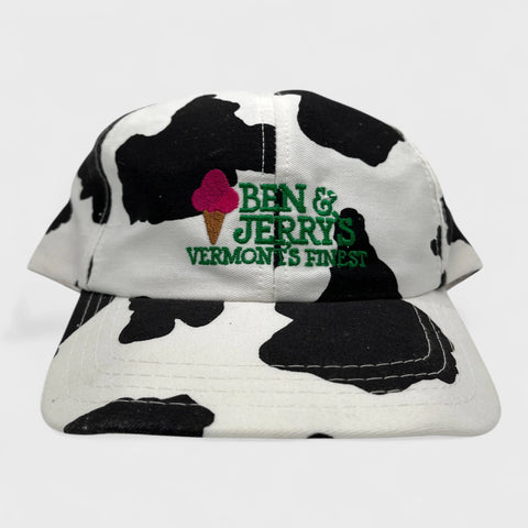 Vintage Ben & Jerry’s Vermont’s Finest ice cream cow print snapback hat Laundry PDX