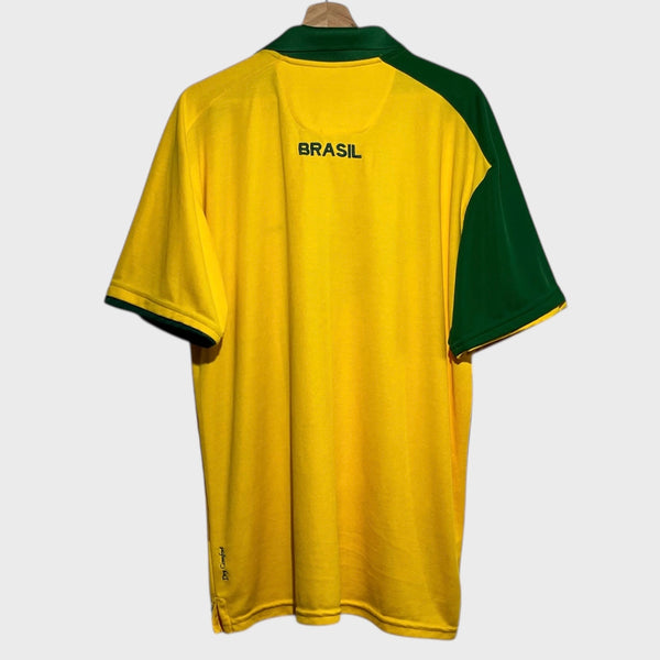Vintage Brazil 2014 World Cup Yellow Soccer Jersey XL Laundry PDX