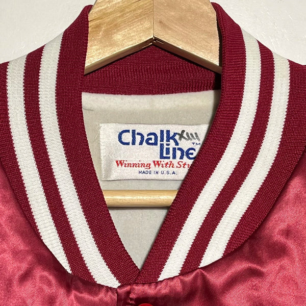 Vintage 1980s Chalk Line Phoenix Cardinals Red Satin NFL Football Jacket Large Laundry PDX