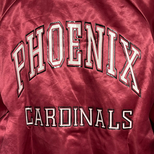 Vintage 1980s Chalk Line Phoenix Cardinals Red Satin NFL Football Jacket Large Laundry PDX