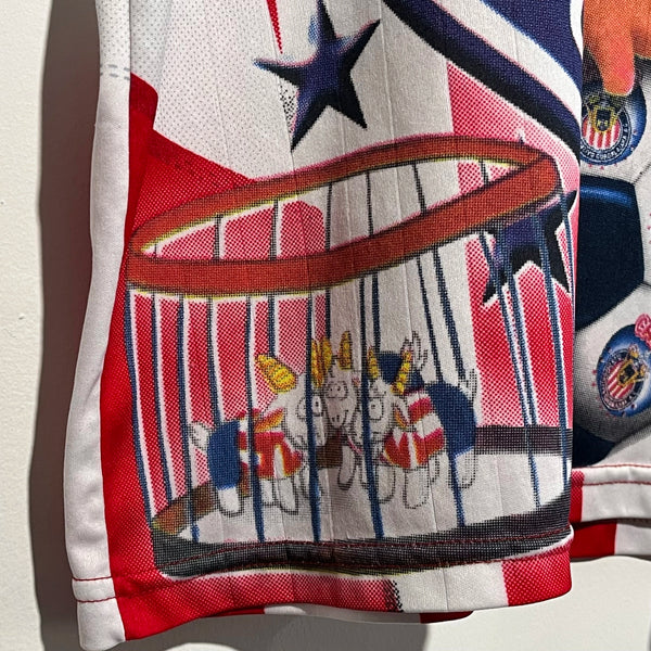 Vintage Chivas De Guadalajara Chiva De Nacimiento All Over Print Red Soccer Football Jersey XL - Laundry PDX