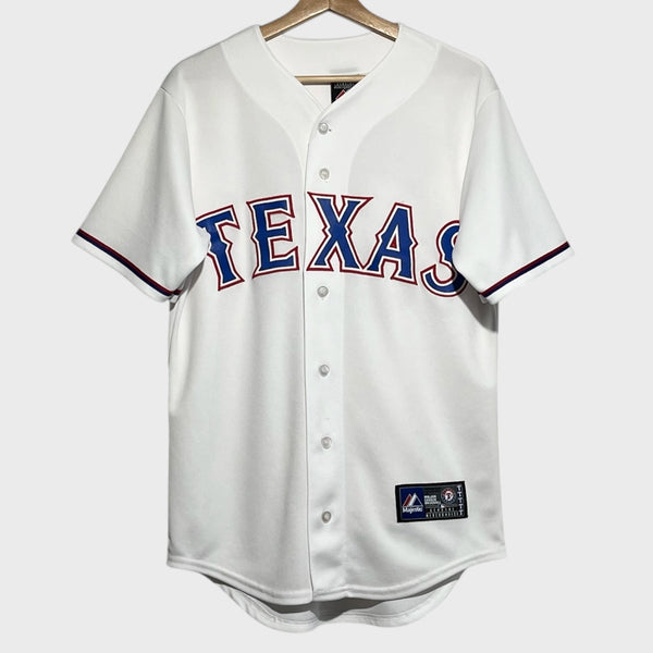 Vintage Majestic Russell Wilson Texas Rangers White MLB Baseball Jersey Small - Laundry PDX