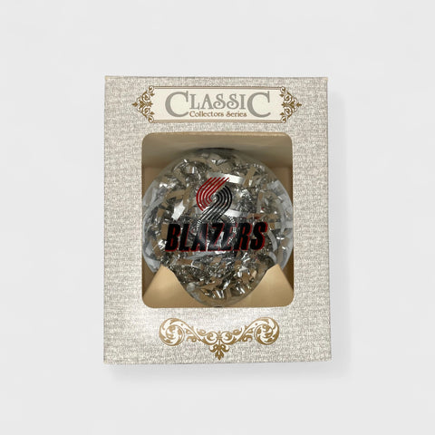 Vintage Portland Trail Blazers Silver Christmas Ornament Laundry PDX