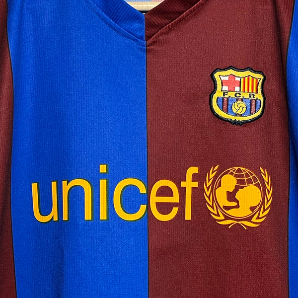 Soccer jersey with Barcelona FC logo and UNICEF branding