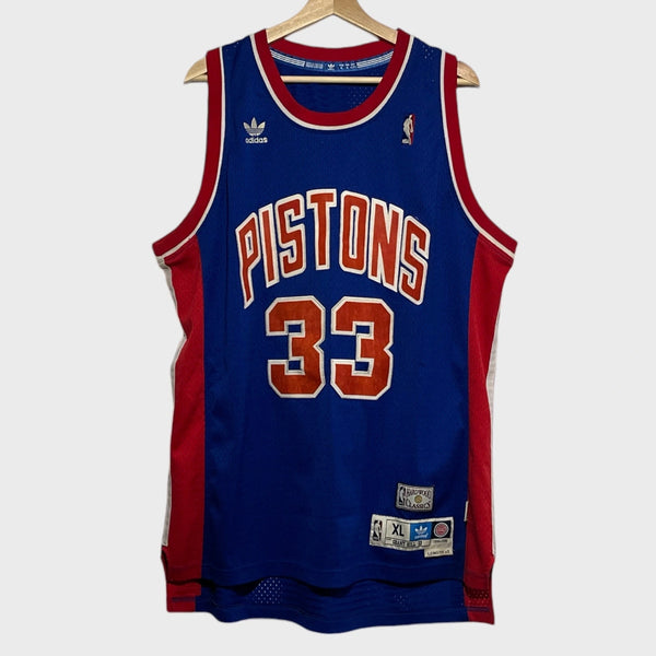 Vintage adidas Grant Hill Detroit Pistons Blue NBA Swingman Basketball Jersey XL - Laundry PDX