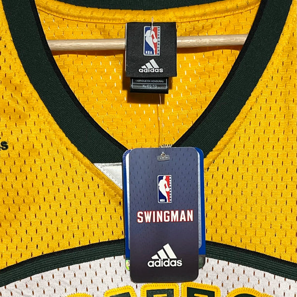 Vintage adidas Kevin Durant Seattle SuperSonics Yellow NBA Swingman Basketball Jersey XL - Laundry PDX