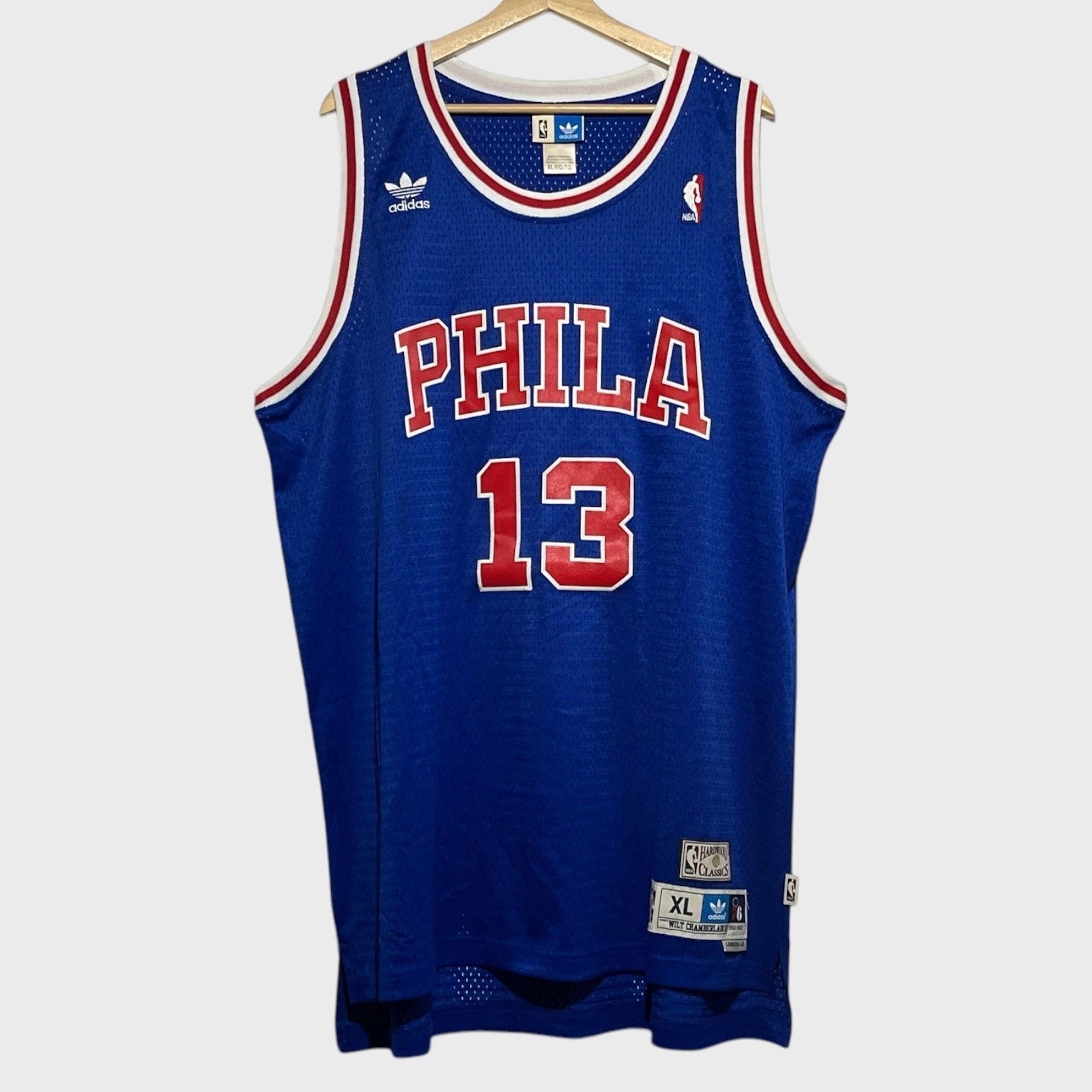 Vintage adidas Wilt Chamberlain Philadelphia 76ers Blue NBA Swingman HWC Jersey XL - Laundry PDX
