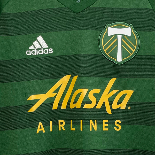 adidas Portland Timbers 2019/20 Green Home MLS Soccer Jersey Youth Large - Laundry PDX