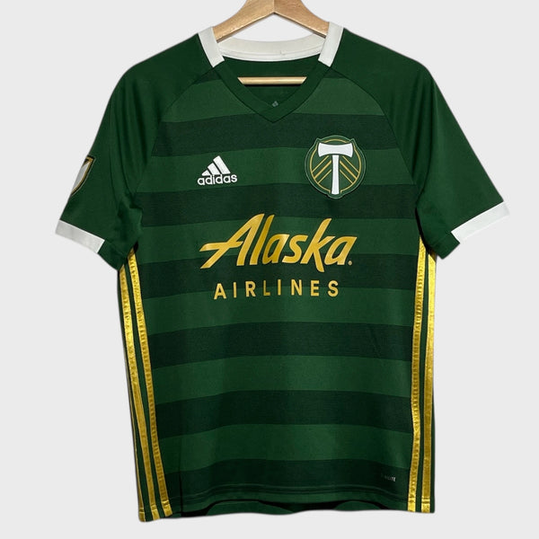 adidas Portland Timbers 2019/20 Green Home MLS Soccer Jersey Youth Large - Laundry PDX
