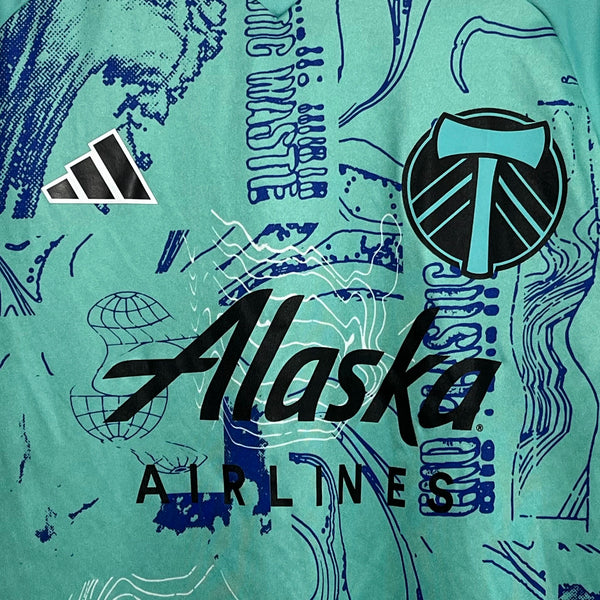 adidas Portland Timbers 2023 Teal Parley Soccer Training Jersey Small - Laundry PDX
