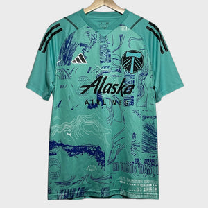 adidas Portland Timbers 2023 Teal Parley Soccer Training Jersey Small - Laundry PDX