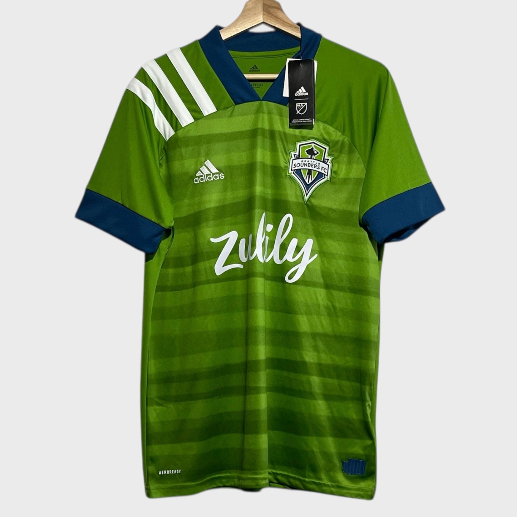 adidas Seattle Sounders 2020/21 Green Home MLS Soccer Jersey Medium - Laundry PDX