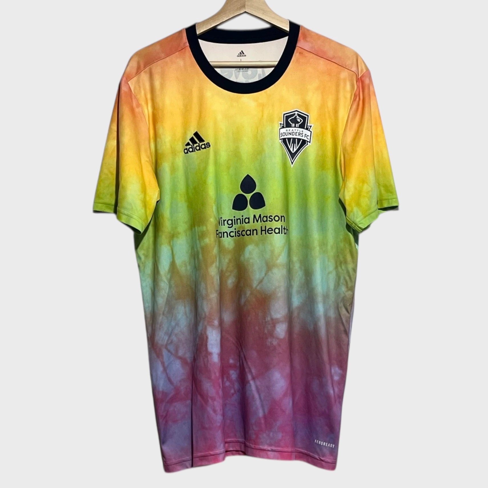 adidas Seattle Sounders 2020 Pride Pre-Match Soccer Jersey Large - Laundry PDX