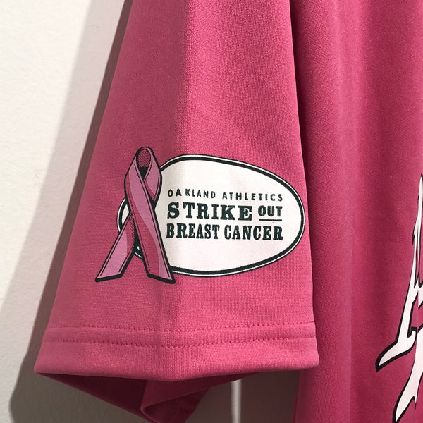 Oakland Athletics Jersey Strike Out Breast Cancer XL