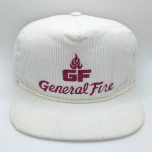 Vintage General Fire Strapback Hat Corduroy