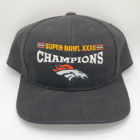 Vintage Denver Broncos Strapback Hat Super Bowl XXXII Champions