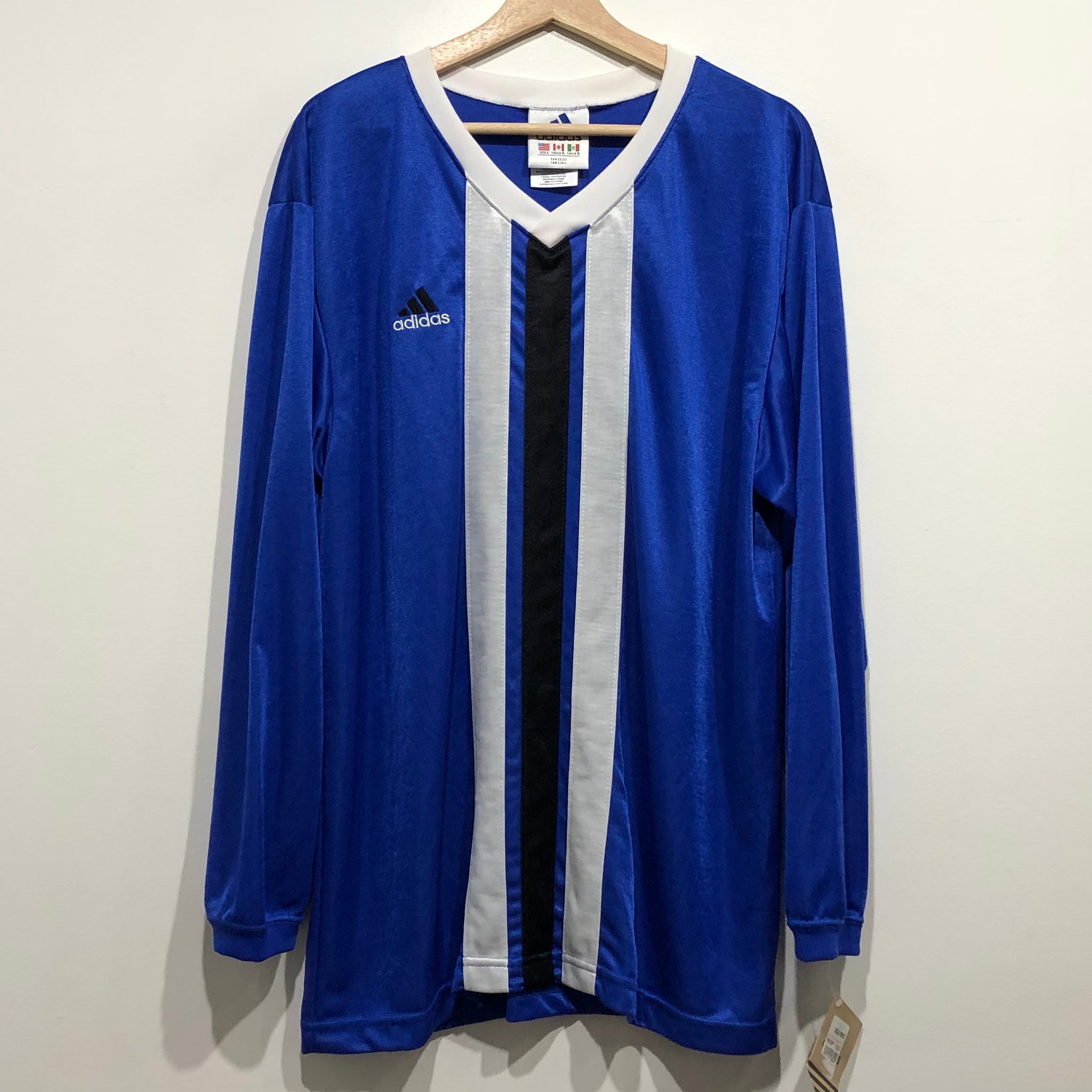 Vintage Blue Soccer Goalkeeper Jersey L
