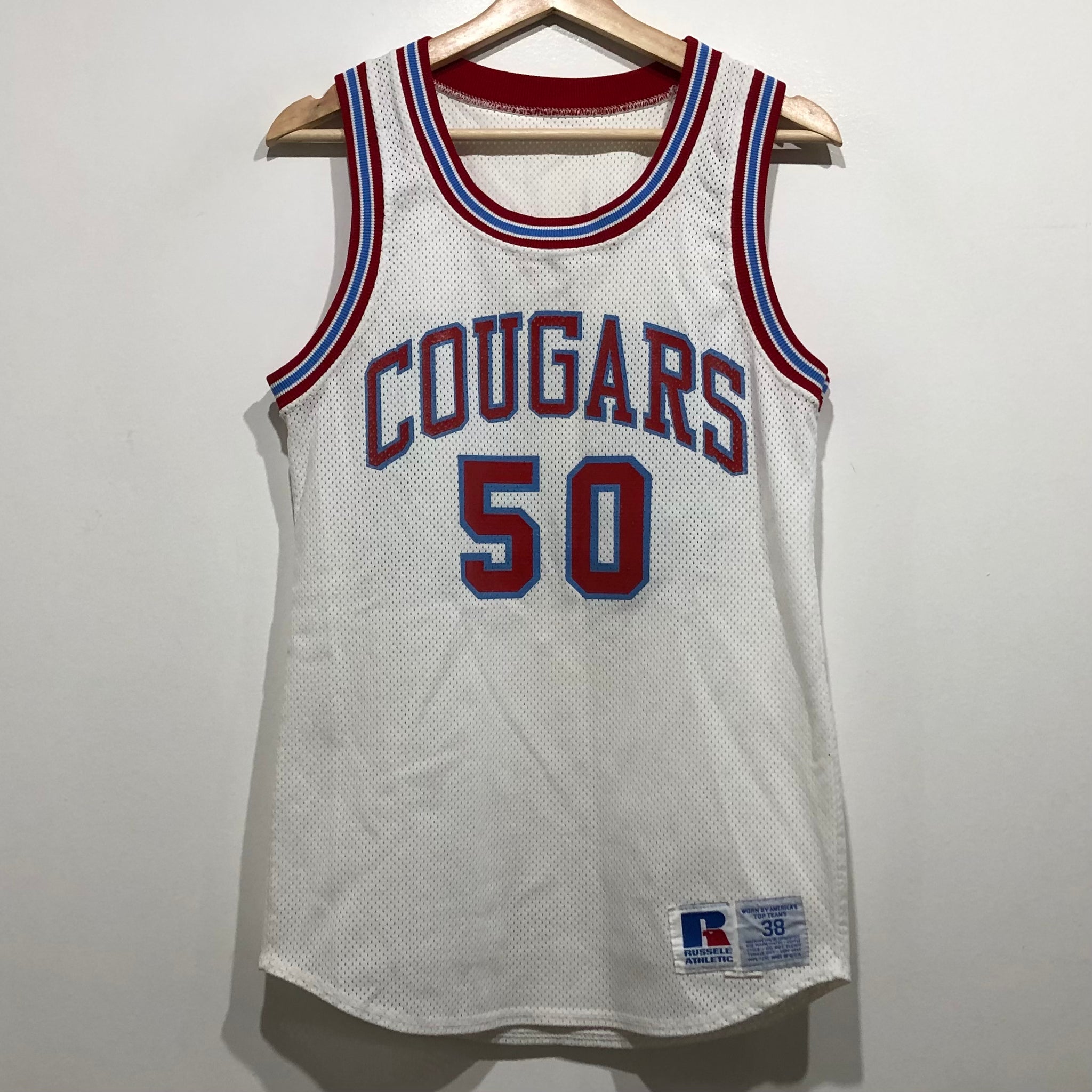 Vintage Cougars Game Worn Basketball Jersey M