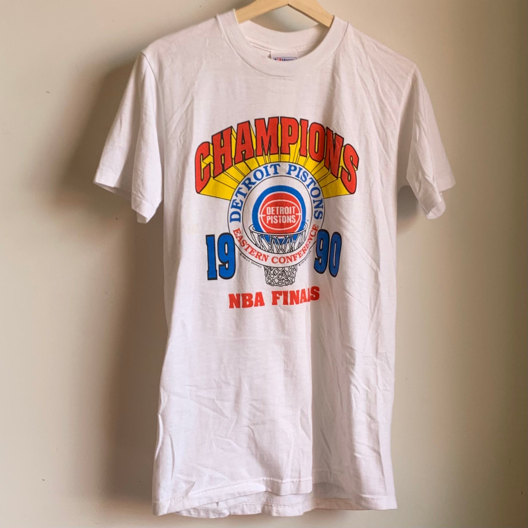 Vintage Champion Detroit Pistons Warm Up Shirt - S