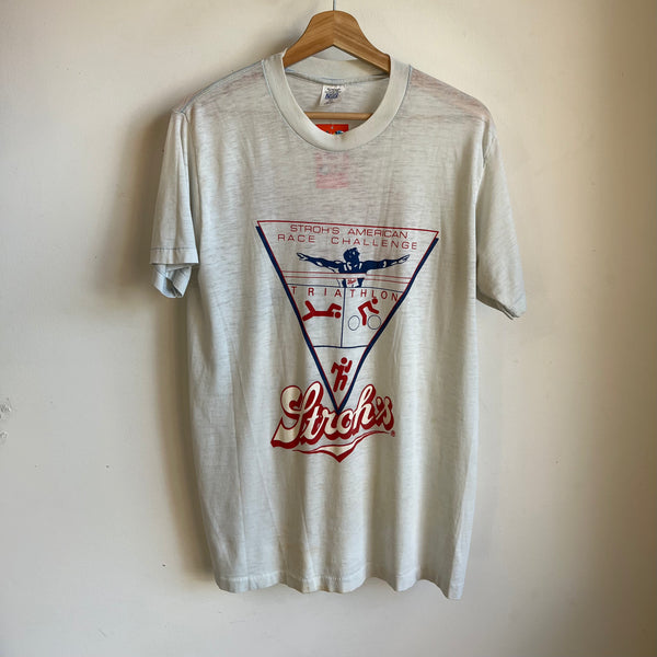 Stroh’s American Race Challenge White Tee