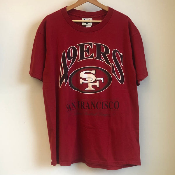 vintage T-shirt San Francisco 49ers V-neck jersey style logo seven Tee