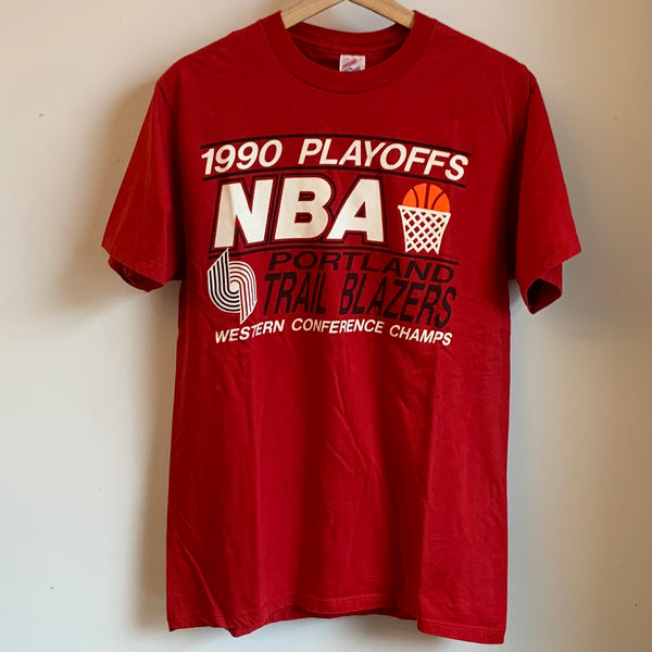 Vintage Portland Trail Blazers Shirt 1990 Western Conference Champs L