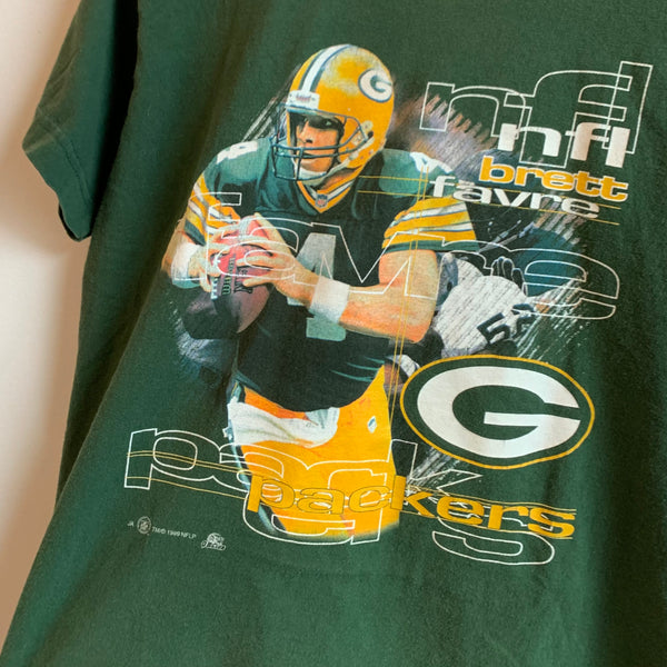 Vintage Brett Favre Green Bay Packers Shirt Youth L