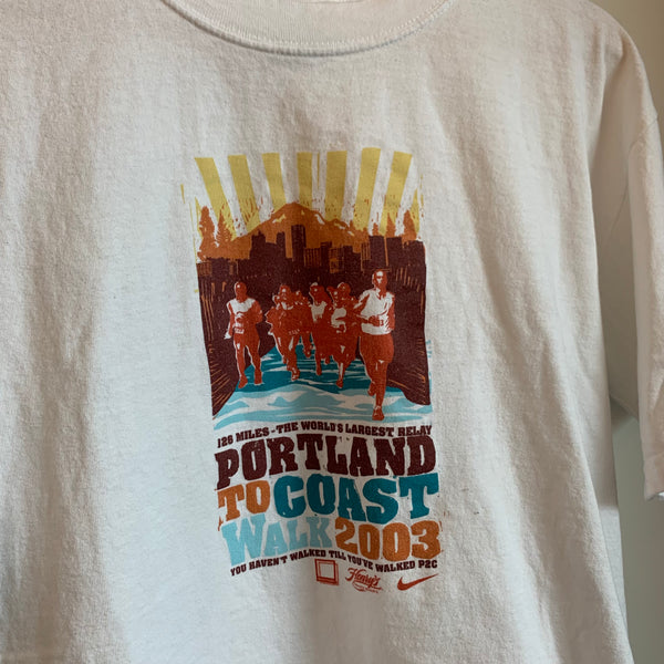 Vintage Nike Shirt Portland To Coast 2003 L