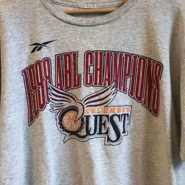 Vintage Columbus Quest Shirt Reebok 1998 ABL Champions XL