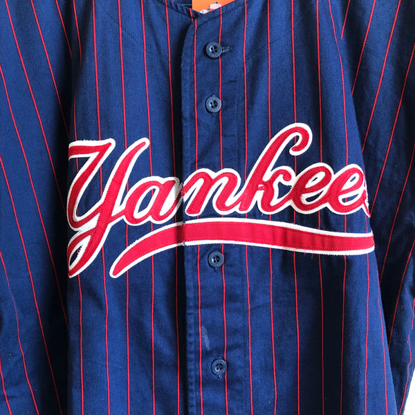 Vintage Nike Navy Blue New York Yankees Jersey Size Large