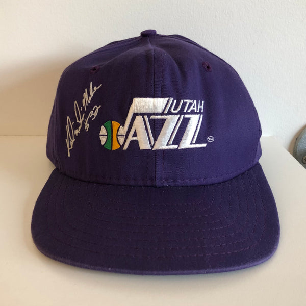 Vintage Karl Malone Utah Jazz AJD Snapback Hat