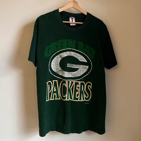 vintage Jostens Green Bay Packers short sleeve hoodie shirt, medium