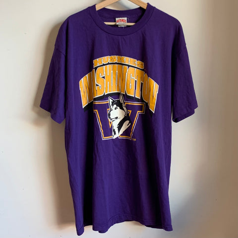 Vintage Nutmeg Mills Washington Huskies Purple Tee Shirt
