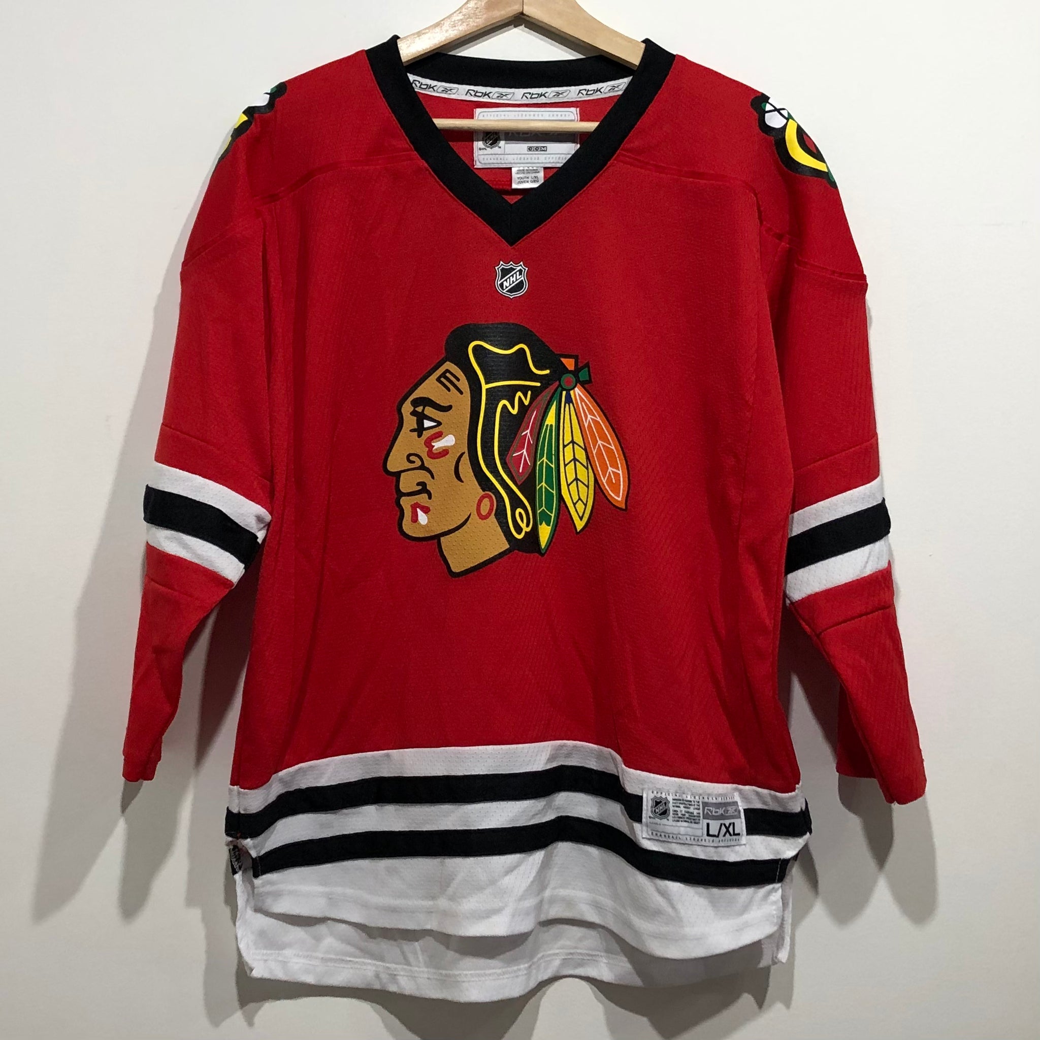 Vintage Jonathan Toews Chicago Black Hawks Jersey Youth L XL Laundry