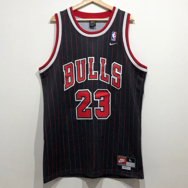 Michael Jordan Bulls Jersey Black Pinstripe Buy