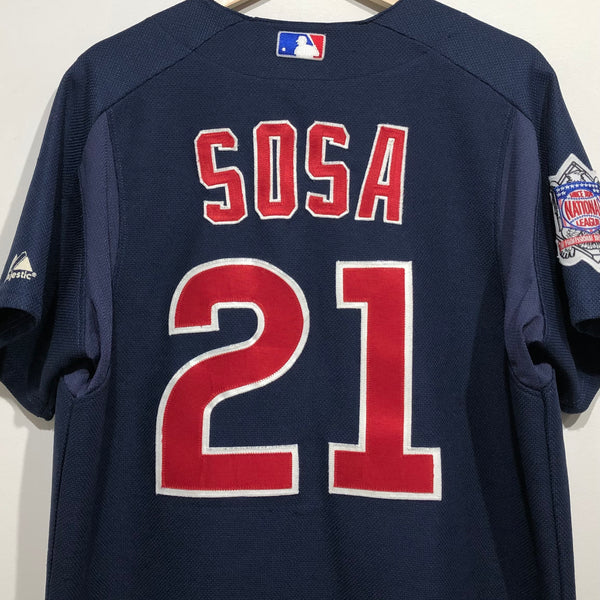 Vintage #21 SAMMY SOSA Chicago Cubs MLB Majestic Jersey M – XL3
