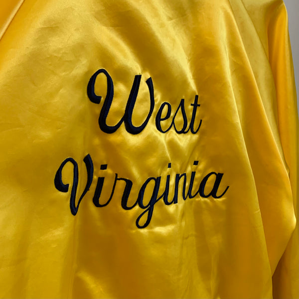 Vintage West Virginia Mountaineers Satin Jacket L