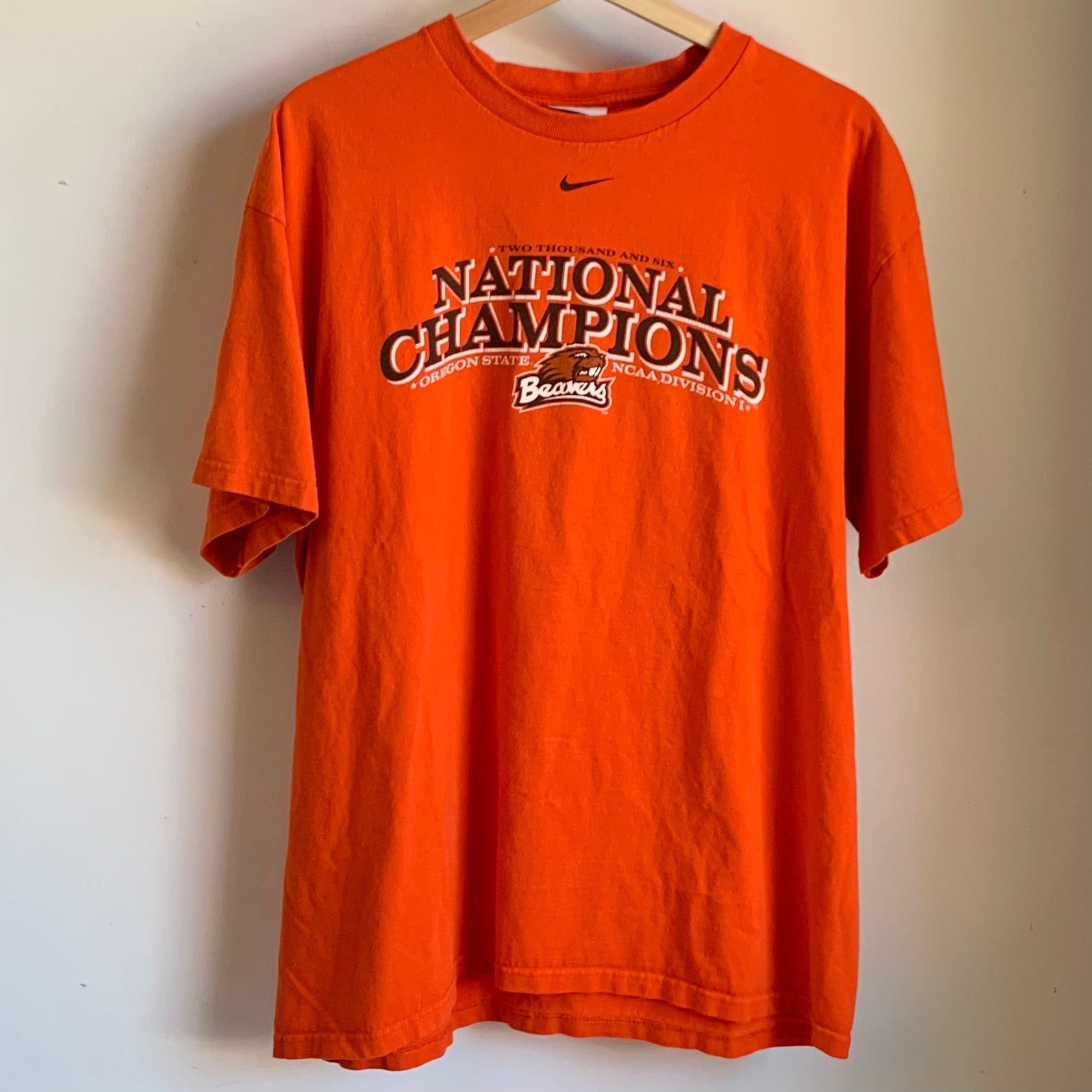 Vintage Oregon State OSU Beavers Baseball Shirt Nike L
