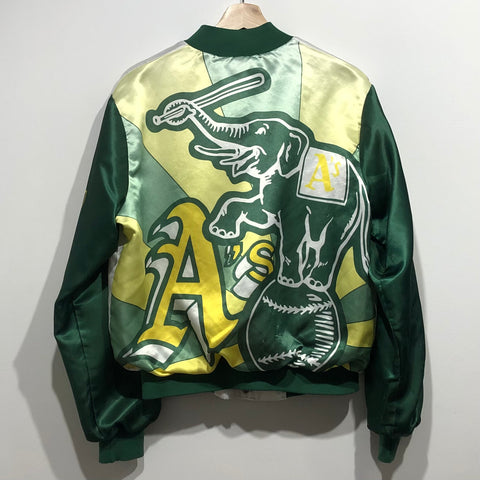 Vintage MLB (Chalk Line) - Oakland Athletics Satin Jacket 1990s Large