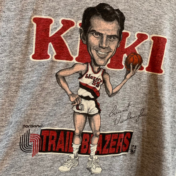 Vintage Kiki VanDeWeghe Portland Trail Blazers Shirt Salem Sportswear Caricature M