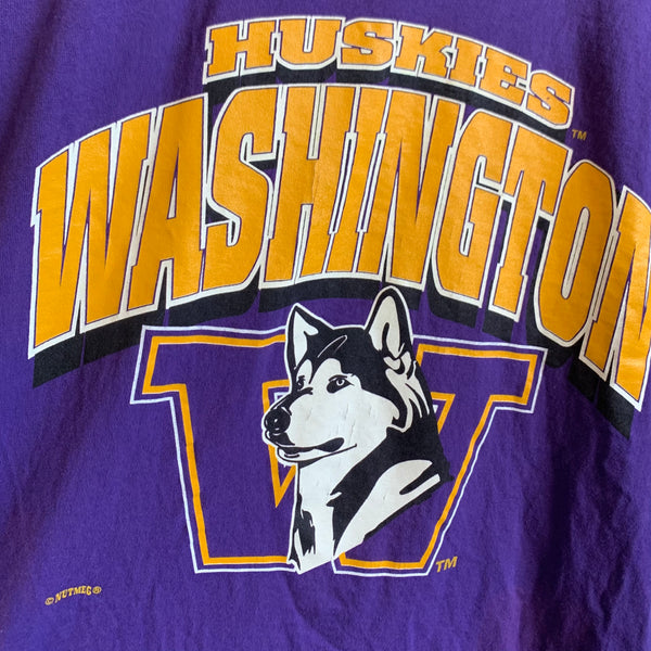 Vintage Nutmeg Mills Washington Huskies Purple Tee Shirt