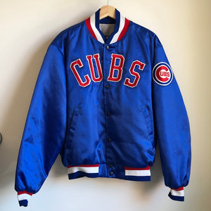 Vintage Chicago Cubs Jacket Satin Swingster L