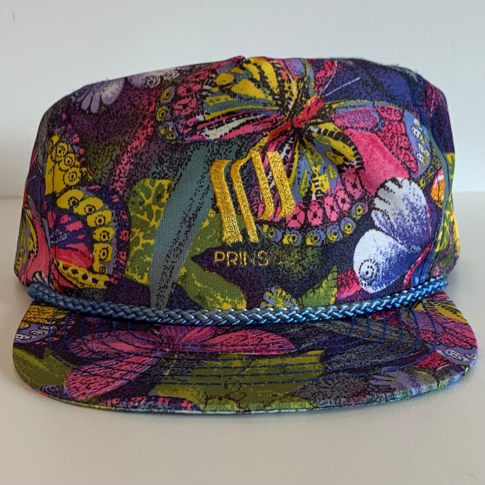 Vintage Prinsco Butterfly Print Strapback Hat