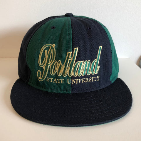 Vintage Portland State PSU Vikings Script Snapback Hat