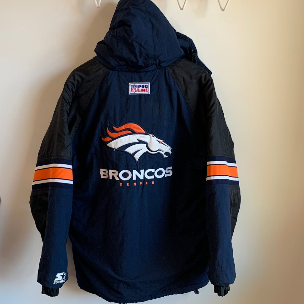 Denver Broncos Jacket Hooded Jacket Starter NFL Jacket Hoodie