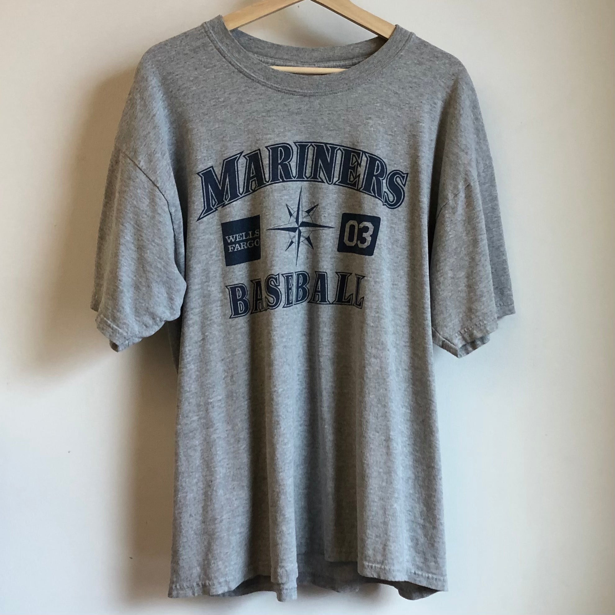 2003 Seattle Mariners Baseball Wells Fargo Promo Tee Shirt