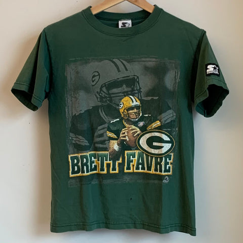 Vintage Brett Favre Green Bay Packers Shirt Starter Youth M