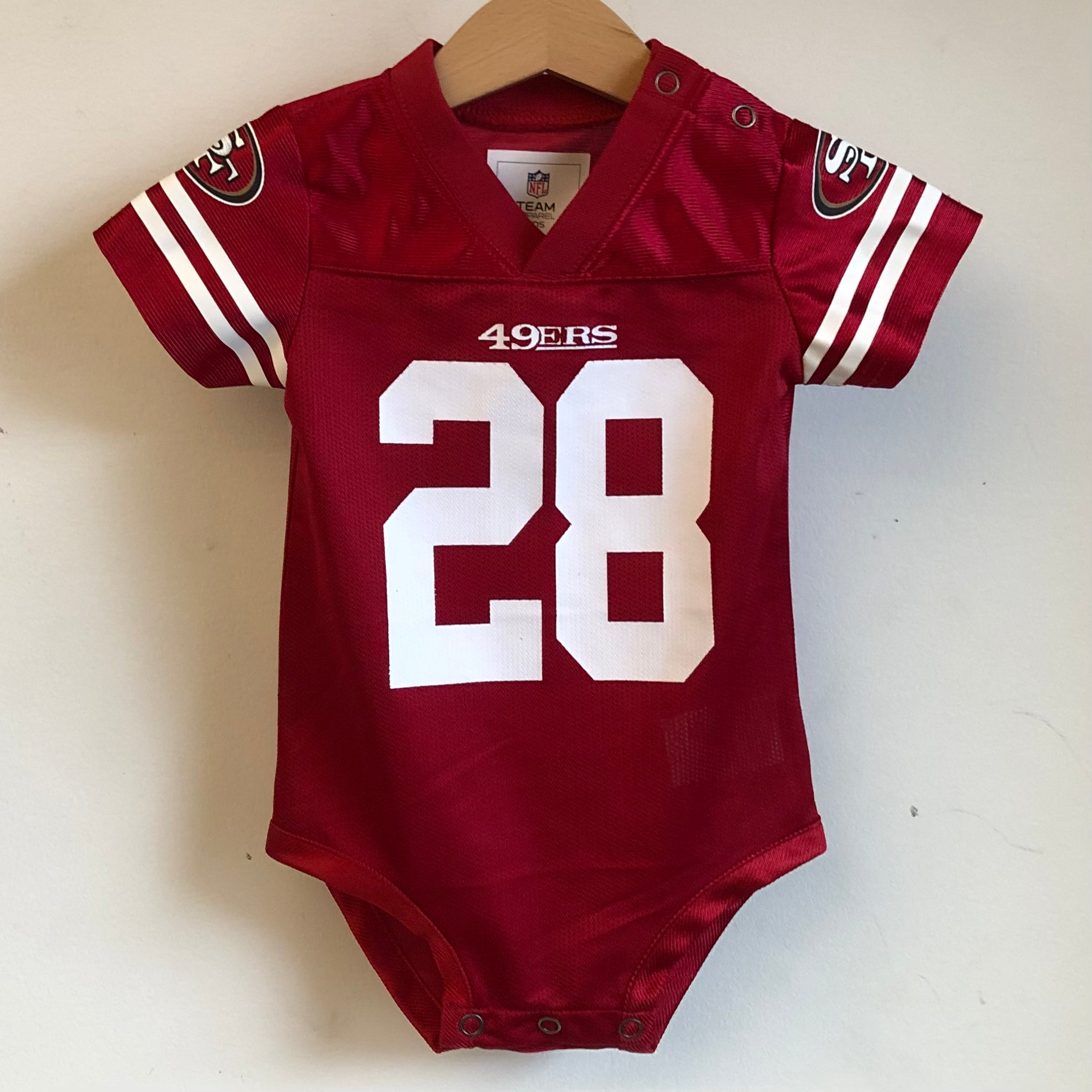 Carlos Hyde San Francisco 49ers Jersey Toddler Onesie – Laundry