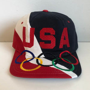 Vintage USA Olympic Snapback Hat Starter Tri Power